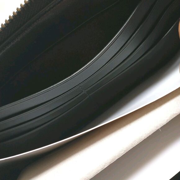 COACH Slim Zip Around Wallet Heringbone F73111 QB Black Multi Wrist New - Picture 7 of 14